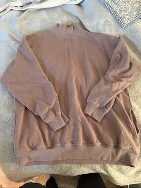 aerie Mauve Pullover Crewneck Sweatshirt
